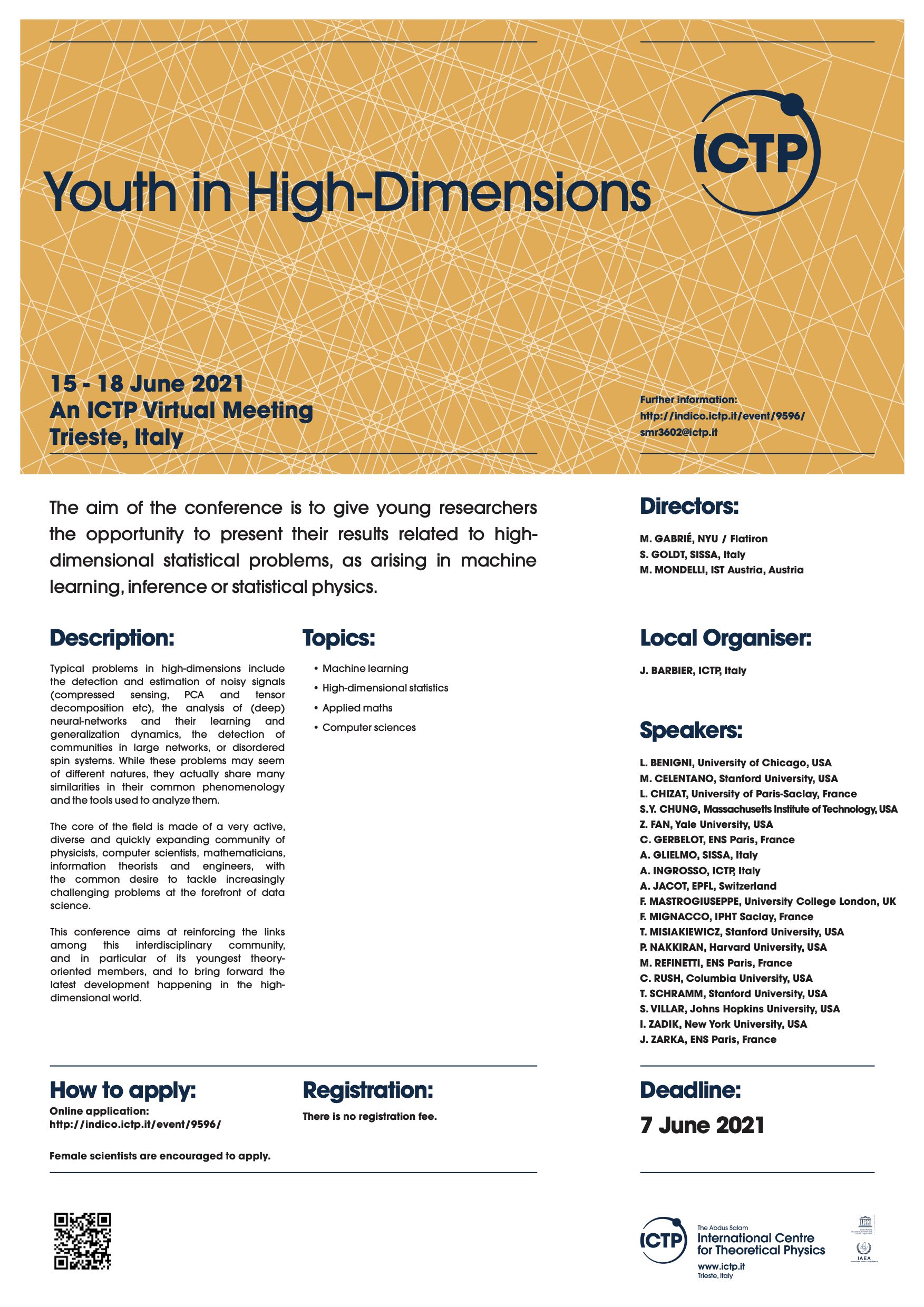 Youth in High Dimensions - Poster